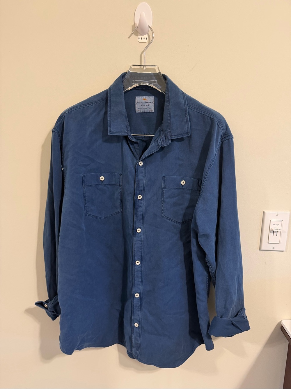 Tommy Bahama Jeans Women's Vintage Indigo Blue Silk Linen Boyfriend